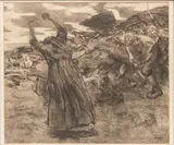 Käthe Kollwitz, Untitled, Etching, Drypoint And Aquatint on Paper, 1903, "Losbruch, from the Peasants Revolt"