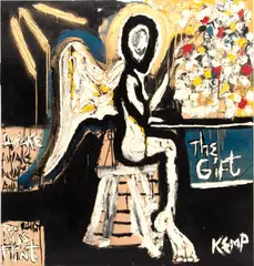 Untitled by Anthony Eve Kemp, Mixed Media on Board, "The Gift", offered Feb 2024