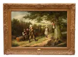 Reuben Hunt, Untitled, Oil on Canvas, Ca. 1887, Young Archers