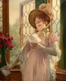 Isaac Snowman, Untitled, Oil on Canvas, "The Love Letter"