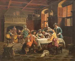 Wilhelm Giessel, Untitled, Oil on Canvas, Ca. Late 19th C., "Different Games"