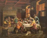 Wilhelm Giessel, Untitled, Oil on Canvas, Ca. Late 19th C., "Different Games"