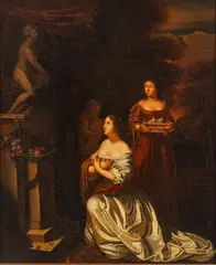 Barend Graat, Untitled, Oil on Canvas, 19th C., "Mythological Scene - Victims of Loyalty"
