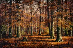 William McKendree Snyder, Untitled, Oil on Canvas, "Birch Grove, Autumn"