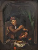 Gerrit Dou, Untitled, Oil on Tin, Ca. 19th C., "The Dentist"