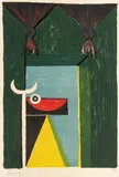 Óscar Domínguez, Untitled, Lithograph in Colors on Wove Paper, 1950, "Corrida"