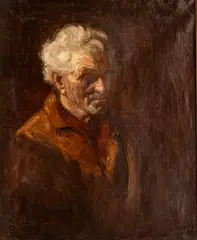 Myron G. Barlow, Untitled, Oil on Canvas, Ca. 1903, "Portrait of a Gentleman"