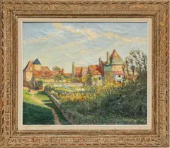 Untitled by Bernard Klene, Oil on Canvas, "European Townscape", offered Feb 2024