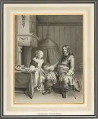 Untitled by Gerard ter Borch, Watercolor And Graphite on Paper, Ca. 19th Century, the Gallant Solider, offered Feb 2024
