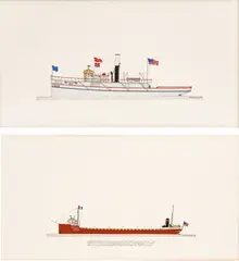 Untitled by Frank Crevier, Ink And Watercolor on Paper, 1971; 1973, "Winslow; Hemlock", Group of Two, offered Feb 2024