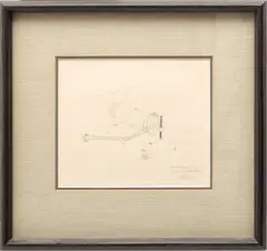Jim Clary, Artist's, Pencil Work Sketch on Paper for "The Naming of Old Ironsides" Ca. Later 1970s