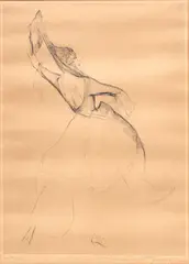 Max Pollak, Untitled, Drypoint Etching on Paper with Colors, Elsa Krueger