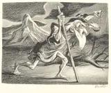 William Gropper, Untitled, Lithograph on Wove Paper, 1952, "Diogenes"