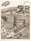 Bruce McCombs, Untitled, Etching on Paper 1978, B. M.'s Flying Circus