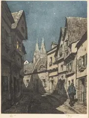 Tavik F Simon, Color, Etching 1922