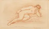 François Boucher, Untitled, Engraving "Femme Nue Couchee"