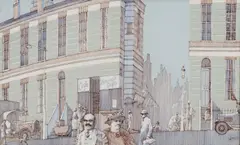 Roy Gerrard, Untitled, Watercolor, Acrylic, And Ink over Graphite on Paper, Ca. 1979, an Unfashionable Area