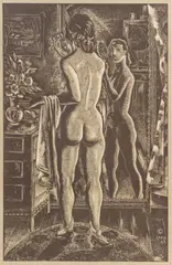 Wood by Emil Ganso, Engraving 1936, offered Feb 2024