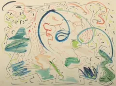 Untitled by Jack Faxon, circa 1965, Watercolor on Paper, Abstract, offered Feb 2024