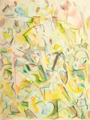 Abstract by Jack Faxon, Watercolor 10/11/14, offered Feb 2024