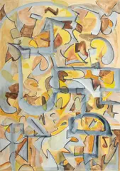 Abstract by Jack Faxon, Watercolor, offered Feb 2024