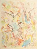 Jack Faxon, Abstract, 1997, Watercolor