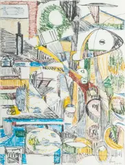 Abstract by Jack Faxon, 1992, Mixed Media, offered Feb 2024
