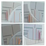 David Barr, Untitled, Acrylic And Masonite on Steel Structural Relief #329, 330, 331, 332 1994, "Dawn"