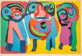 Untitled by Karel Appel, Lithograph in Colors on Wove Paper, 1971, "Trois Figures", offered Jan 2024