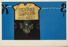 Untitled by Jože Ciuha, Screenprint in Colors with Mixed Media on Wove Paper, 1977, "Icon V", offered Jan 2024