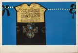 Jože Ciuha, Untitled, Screenprint in Colors with Mixed Media on Wove Paper, 1977, "Icon V"