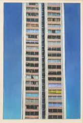 Daniel Morper, Untitled, Pastel on Paper 1980, "Vertical - 1300 Lafayette Blvd"