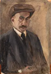 Untitled by Max Liebermann, Oil on Board, "Self Portrait", offered Jan 2024