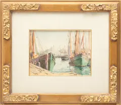 Richard Haley Lever, Untitled, Watercolor on Paper, "Gloucester"