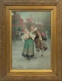 Untitled by George Henry Boughton, Watercolor on Paper, "Adulation", offered Jan 2024