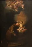 Bartolomé Esteban Murillo, Untitled, Oil on Canvas, Ca. 19th C., "Saint Anthony with the Christ Child"