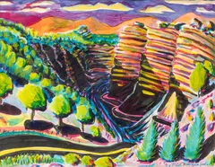 Untitled by Stephen Goodfellow, Watercolor on Paper, 1983, "Mexico", offered Jan 2024
