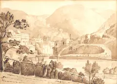 J. M. W. Turner, Untitled, Ink Drawing on Paper, "Tivoli"