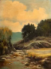 Henry Hadfield Cubley, Untitled, Oil on Canvas 1911, "Near Tyndrum N.B."
