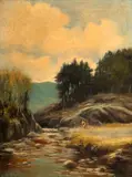 Henry Hadfield Cubley, Untitled, Oil on Canvas 1911, "Near Tyndrum N.B."