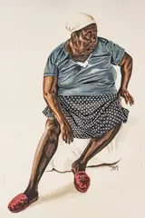 Untitled by Tom McKinney, Watercolor And Gouache on Illustrators Board, 1980, "Portrait of a Woman", offered Jan 2024