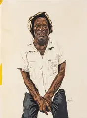 Untitled by Tom McKinney, Watercolor And Gouache on Illustrators Board, "Portrait of a Man", offered Jan 2024