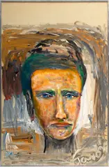 Untitled by Jack Faxon, Acrylic on Board "Head", offered Jan 2024