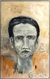Jack Faxon, Untitled, Acrylic "Head of Young Man"