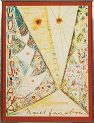 Egill Jacobsen, Lithographic, Poster In Colors On Paper