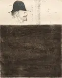 Leonard Baskin, Untitled, Engraving on Paper, "Ezra Pound"