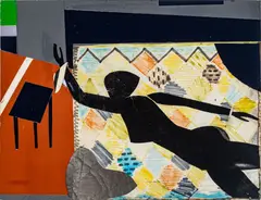 Romare Bearden, Untitled, Collage And Mixed Media on Masonite, 1971, "Enchanted Woman"