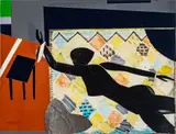 Romare Bearden, Untitled, Collage And Mixed Media on Masonite, 1971, "Enchanted Woman"