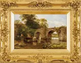 George Cole, Untitled, Oil on Canvas, Ca. 1879, Bridge on the Trent"