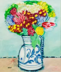 Untitled by Maïté Delteil, Oil on Canvas, "Floral Still Life", offered Dec 2023